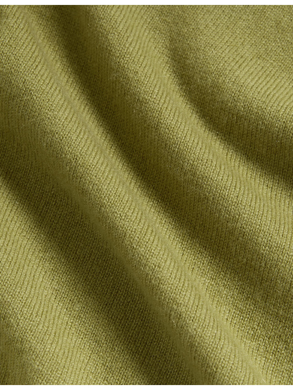 Marks & Spencer Sveter z čistého kašmíru, s textúrou a okrúhlym výstrihom Marks & Spencer zelená