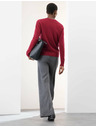 Marks & Spencer Sveter z čistého kašmíru, s textúrou a okrúhlym výstrihom Marks & Spencer červená