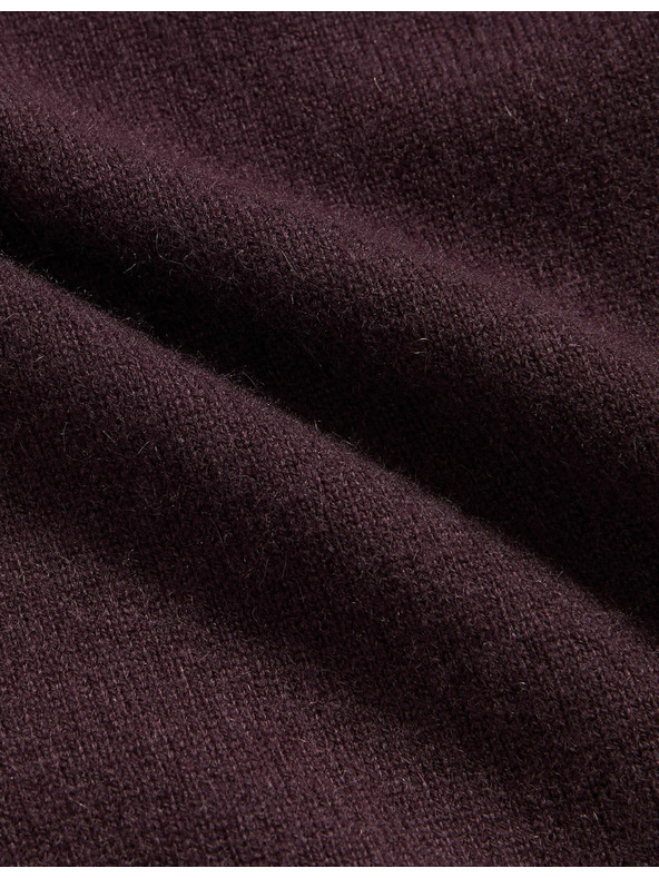 Marks & Spencer Sveter z čistého kašmíru, s textúrou a okrúhlym výstrihom Marks & Spencer fialová
