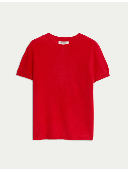 Marks & Spencer Pletený top s vysokým podielom vlny merino a kašmírom Marks & Spencer červená