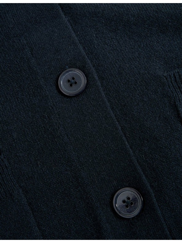 Marks & Spencer Kardigan z čistého kašmíru so výstrihom do V a gombíkmi vpredu Marks & Spencer námorná modrá