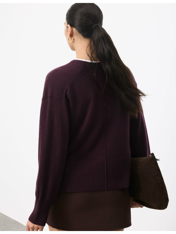 Marks & Spencer Kardigan z čistého kašmíru so výstrihom do V Marks & Spencer fialová