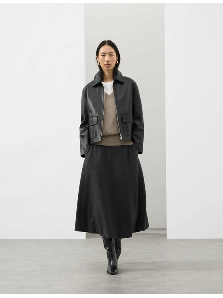 Marks & Spencer Voľný sveter zo 100% kašmíru so výstrihom do V Marks & Spencer hnedá