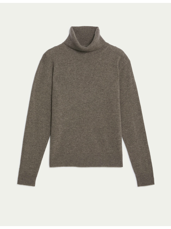 Marks & Spencer Sveter z čistého kašmíru s rolákovým golierom Marks & Spencer hnedá