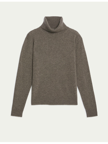 Marks & Spencer Sveter z čistého kašmíru s rolákovým golierom Marks & Spencer hnedá