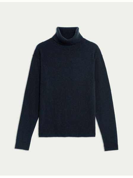 Marks & Spencer Sveter z čistého kašmíru s rolákovým golierom Marks & Spencer námorná modrá