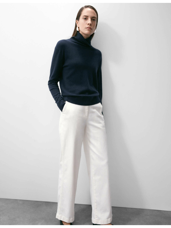 Marks & Spencer Sveter z čistého kašmíru s rolákovým golierom Marks & Spencer námorná modrá