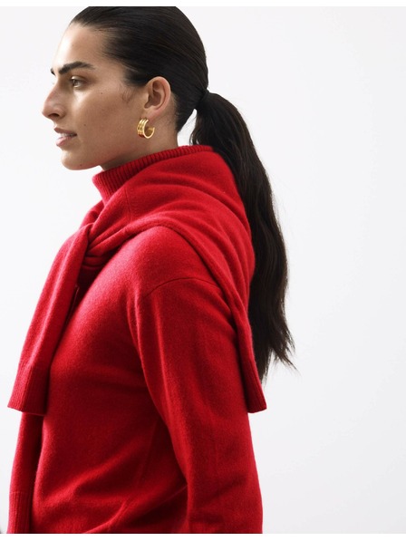 Marks & Spencer Sveter z čistého kašmíru s rolákovým golierom Marks & Spencer červená