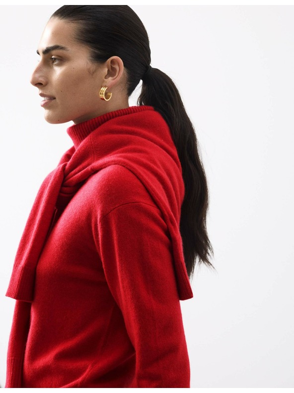 Marks & Spencer Sveter z čistého kašmíru s rolákovým golierom Marks & Spencer červená