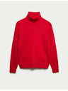 Marks & Spencer Sveter z čistého kašmíru s rolákovým golierom Marks & Spencer červená