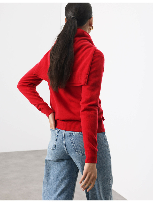 Marks & Spencer Sveter z čistého kašmíru s rolákovým golierom Marks & Spencer červená