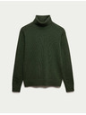 Marks & Spencer Sveter z čistého kašmíru s rolákovým golierom Marks & Spencer zelená