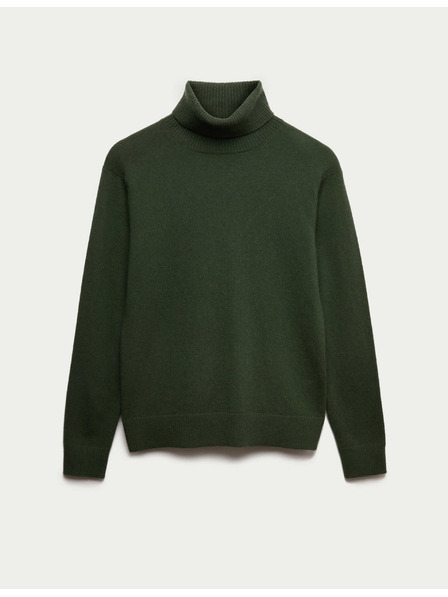 Marks & Spencer Sveter z čistého kašmíru s rolákovým golierom Marks & Spencer zelená