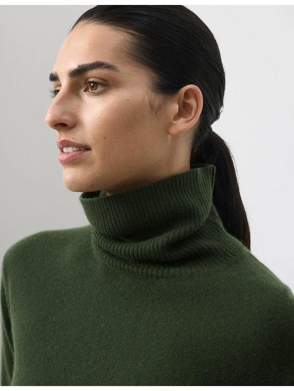 Marks & Spencer Sveter z čistého kašmíru s rolákovým golierom Marks & Spencer zelená