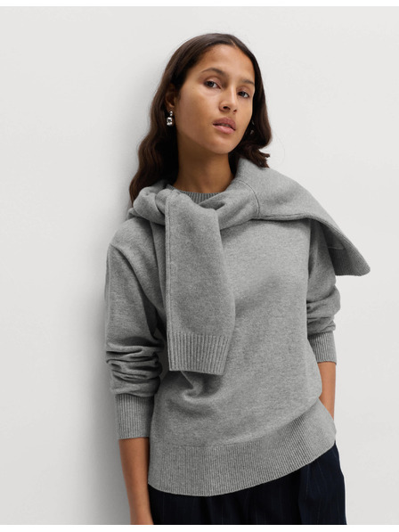 Marks & Spencer Sveter s výstrihom ku krku zo vzdušnej príze Marks & Spencer šedá