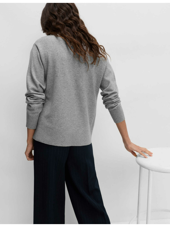 Marks & Spencer Sveter s výstrihom ku krku zo vzdušnej príze Marks & Spencer šedá