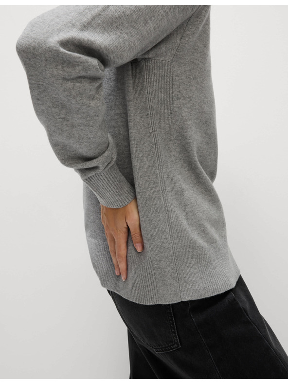 Marks & Spencer Sveter s výstrihom ku krku zo vzdušnej príze Marks & Spencer šedá