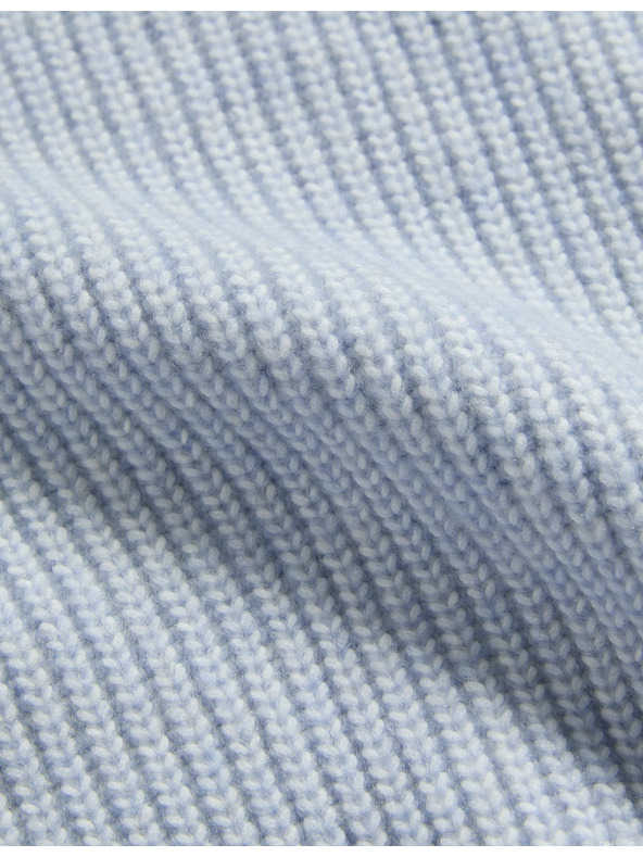 Marks & Spencer Pruhovaný sveter z mäkučkej príze s okrúhlym výstrihom Marks & Spencer modrá