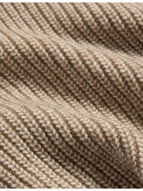 Marks & Spencer Pruhovaný sveter z mäkučkej príze s okrúhlym výstrihom Marks & Spencer hnedá