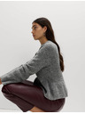 Marks & Spencer Volánový sveter ku krku s vlnou Marks & Spencer šedá