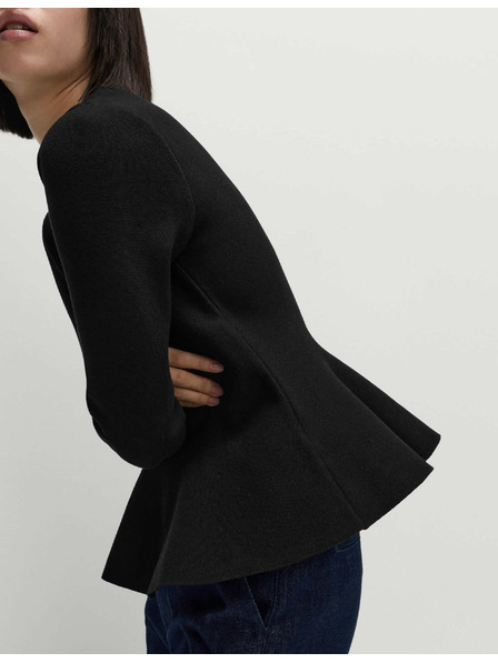 Marks & Spencer Pletený top s výstrihom ku krku, mäkký na dotyk Marks & Spencer čierna