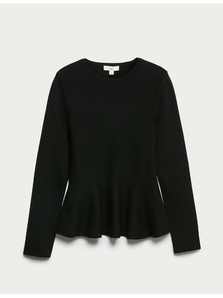Marks & Spencer Pletený top s výstrihom ku krku, mäkký na dotyk Marks & Spencer čierna