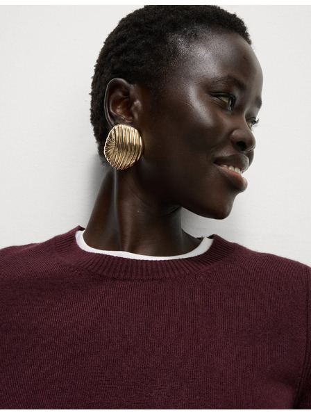 Marks & Spencer Mimoriadne mäkký sveter s výstrihom ku krku Marks & Spencer červená