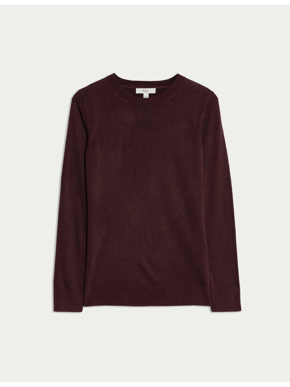 Marks & Spencer Mimoriadne mäkký sveter s výstrihom ku krku Marks & Spencer červená