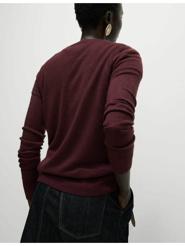 Marks & Spencer Mimoriadne mäkký sveter s výstrihom ku krku Marks & Spencer červená