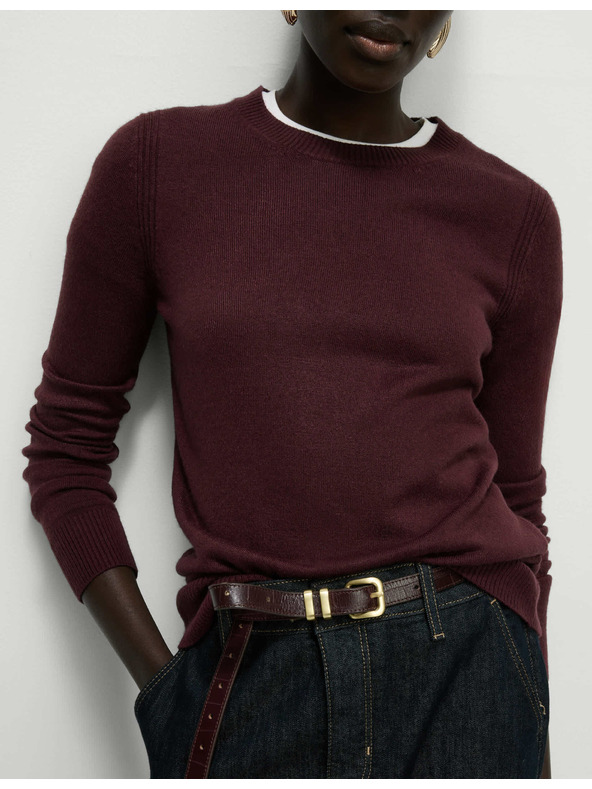 Marks & Spencer Mimoriadne mäkký sveter s výstrihom ku krku Marks & Spencer červená