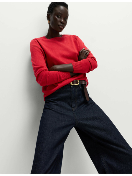 Marks & Spencer Trblietavý sveter Cashmilon s výstrihom ku krku Marks & Spencer červená