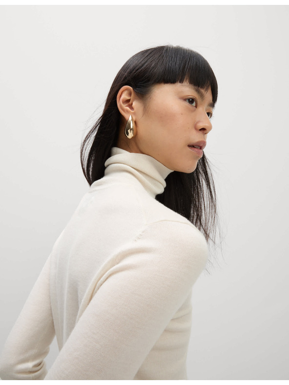 Marks & Spencer Sveter s rolákovým golierom zo 100% vlny Merino Marks & Spencer smotanová