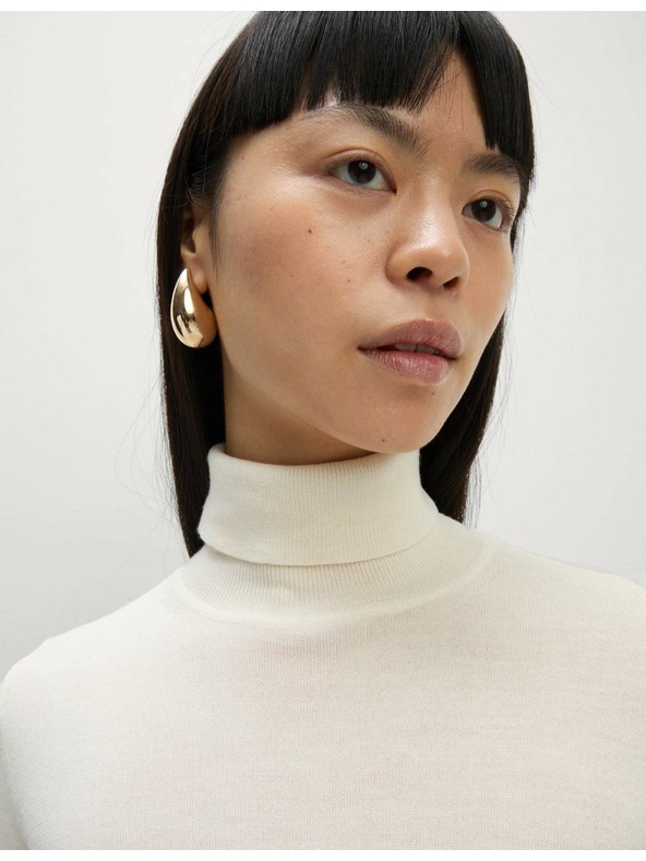 Marks & Spencer Sveter s rolákovým golierom zo 100% vlny Merino Marks & Spencer smotanová