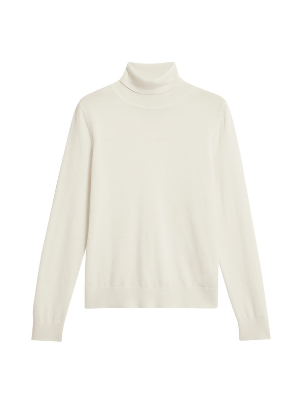 Marks & Spencer Sveter s rolákovým golierom zo 100% vlny Merino Marks & Spencer smotanová