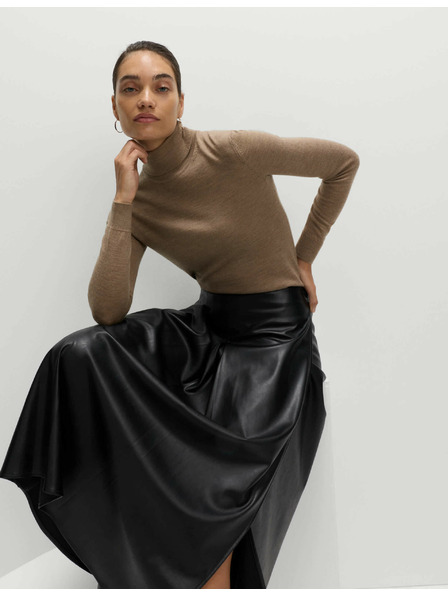 Marks & Spencer Sveter s rolákovým golierom zo 100% vlny Merino Marks & Spencer hnedá