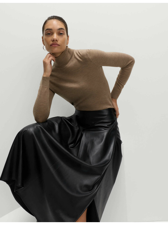 Marks & Spencer Sveter s rolákovým golierom zo 100% vlny Merino Marks & Spencer hnedá