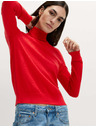 Marks & Spencer Sveter s rolákovým golierom zo 100% vlny Merino Marks & Spencer červená