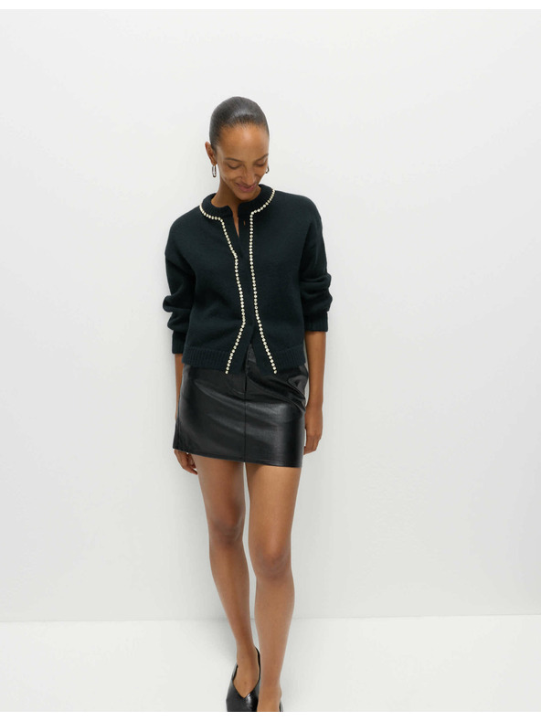 Marks & Spencer Kardigan s okrúhlym výstrihom a drahokamami Marks & Spencer námornická modrá