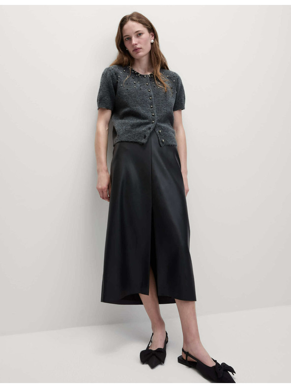 Marks & Spencer Zdobený skrátený kardigan Marks & Spencer šedá