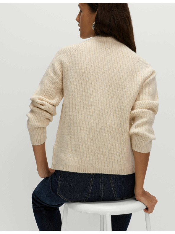 Marks & Spencer Textúrovaný zdobený kardigan s gombíkmi na prednej strane Marks & Spencer smotanová