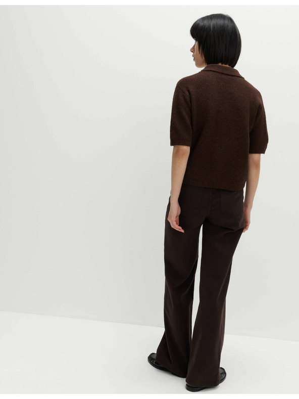 Marks & Spencer Zdobený skrátený kardigan s vlnou Marks & Spencer hnedá