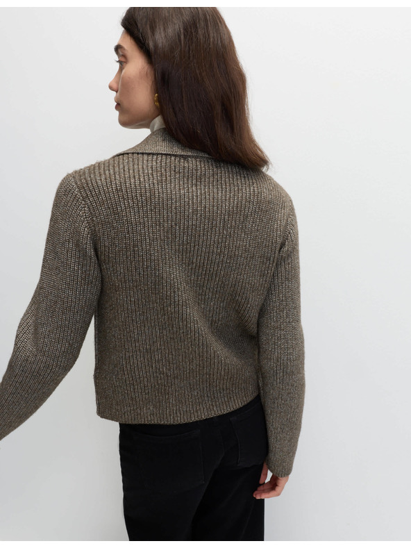 Marks & Spencer Pletená bunda s mľandravými vláknami a ozdobnými vreckami Marks & Spencer béžová