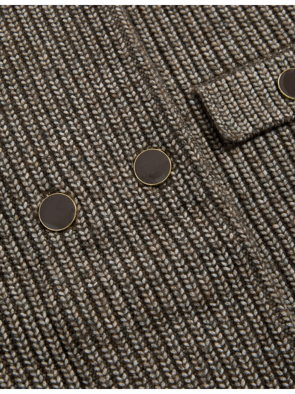 Marks & Spencer Pletená bunda s mľandravými vláknami a ozdobnými vreckami Marks & Spencer béžová