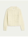Marks & Spencer Pletená bunda s mľandravými vláknami a ozdobnými vreckami Marks & Spencer smotanová