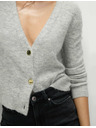 Marks & Spencer Skrátený kardigán s výstrihom do V a prídavkom alpaky Marks & Spencer šedá