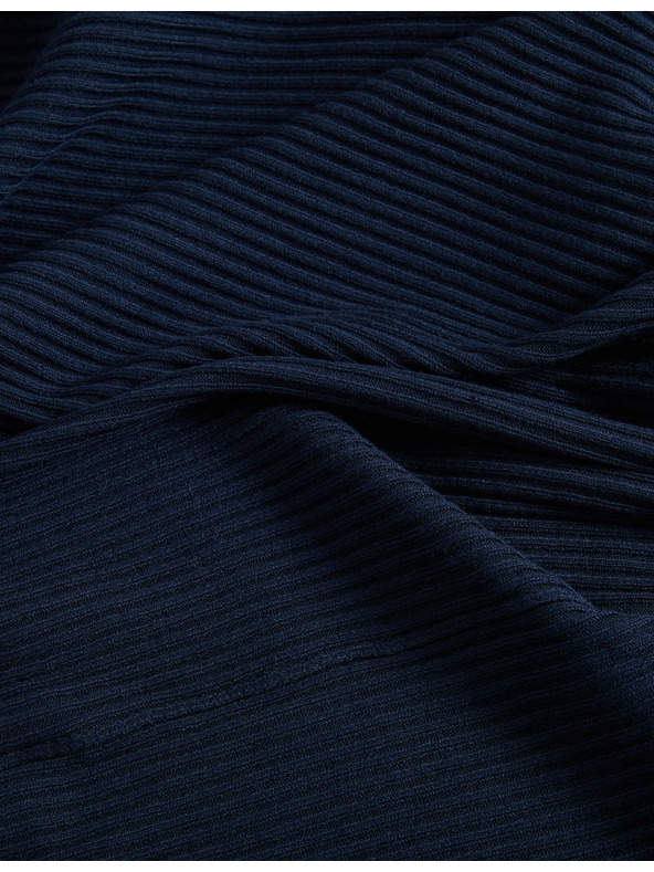 Marks & Spencer Dlhý rebrovaný kardigán bez zapínania Marks & Spencer námornícka modrá