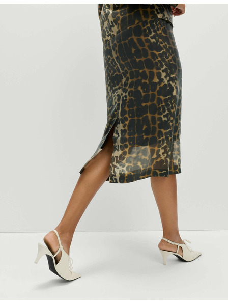 Marks & Spencer Midi sukňa so zvieracím vzorom Marks & Spencer hnedá