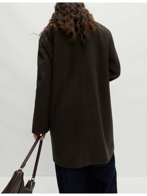 Marks & Spencer Jednostranný kabát mierne vypasovaného strihu Marks & Spencer hnedá