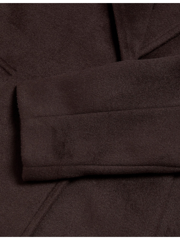 Marks & Spencer Jednostranný kabát mierne vypasovaného strihu Marks & Spencer hnedá