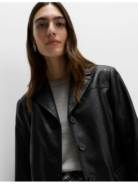 Marks & Spencer Popraskaný jednostranný sako Marks & Spencer čierna